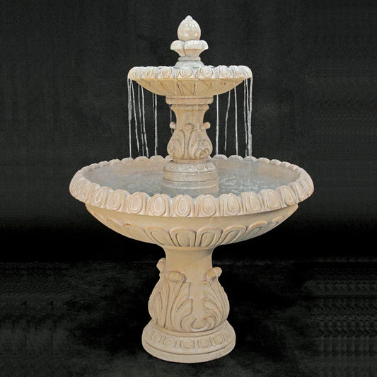 Fiore Stone 2 Tier International Fountain in Cast Stone - LG153-F
