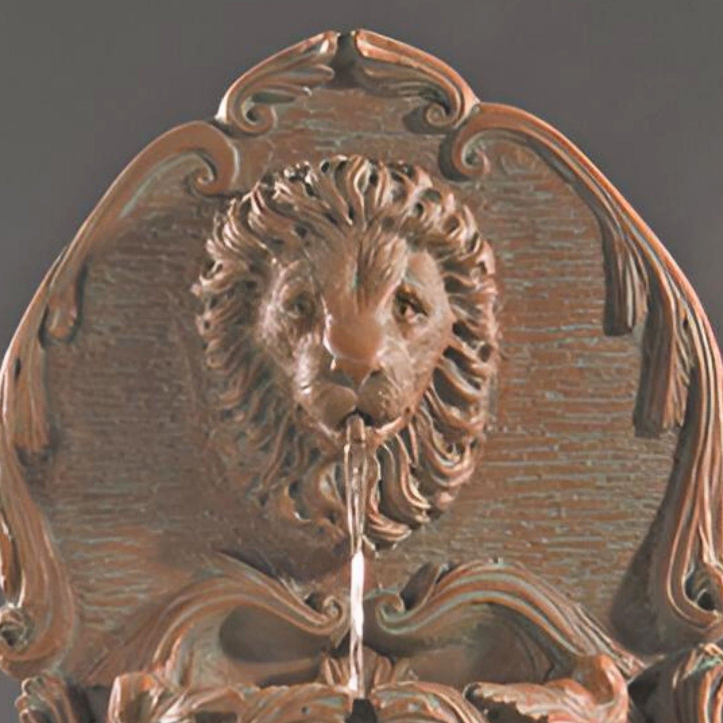 Fiore Lion Hanging Concrete Wall Fountain - #2032