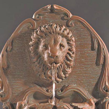 Fiore Lion Hanging Concrete Wall Fountain - #2032