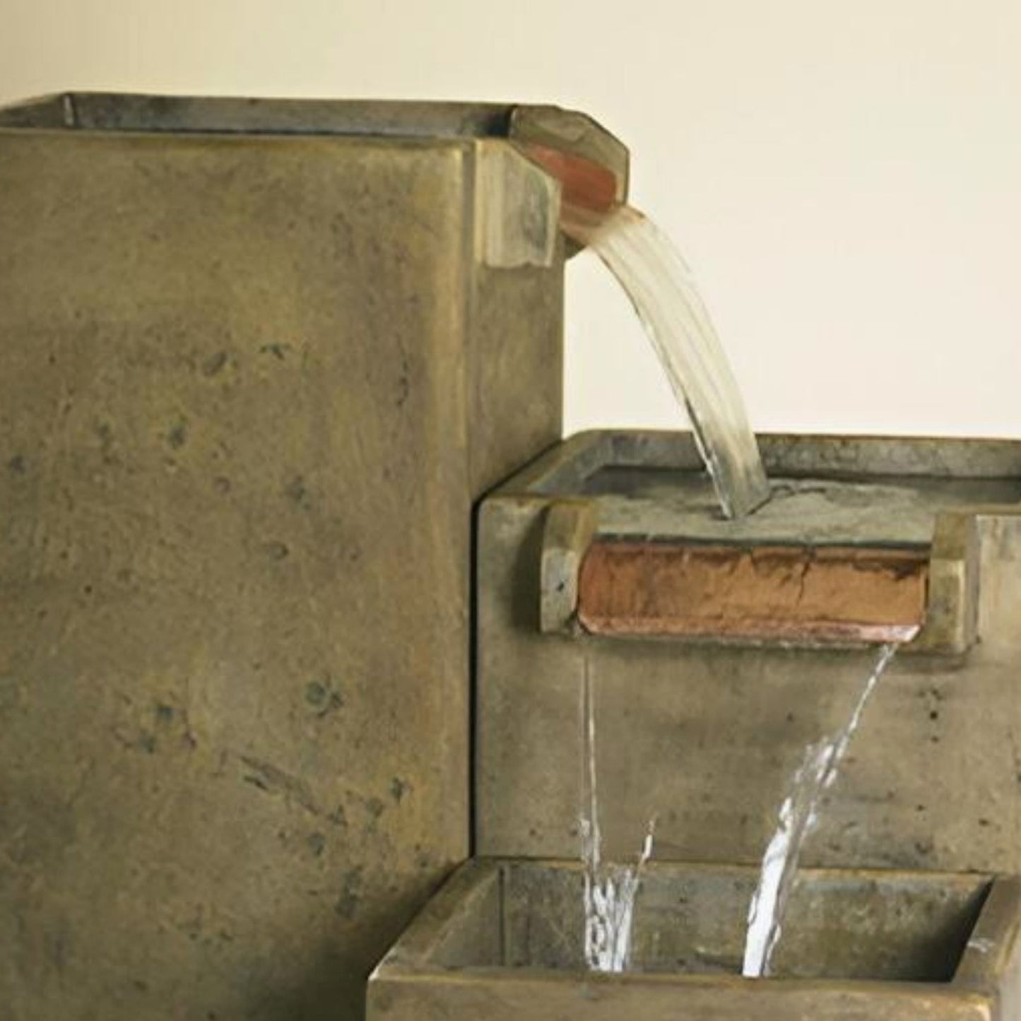 Fiore Square Cascade Concrete Fountain - #AV118