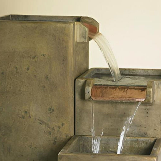 Fiore Square Cascade Concrete Fountain - #AV118