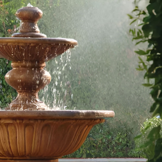 Fiore Stone Formal 2-Tier Garden Fountain #2072