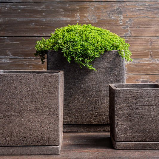 Campania I/O Cube Planter Set of 3 | Glazed Terra Cotta