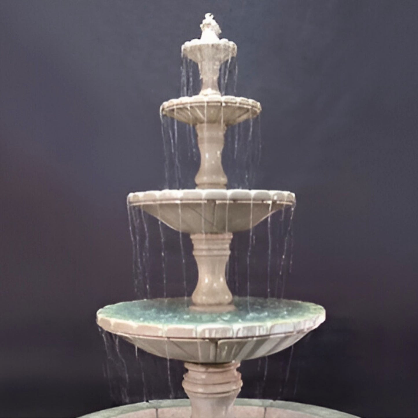 Fiore Monaco Tall 4-Tier Concrete Pond Fountain - #LG169F4R