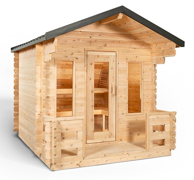 6 Person Cabin Sauna with Porch - Georgian