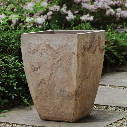 Campania International Brasilia Square Planter in Antico Terra Cotta set of 3