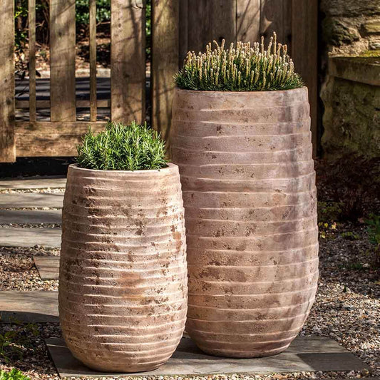 Campania International Ipanema Tall Planter in Antico Terra Cotta