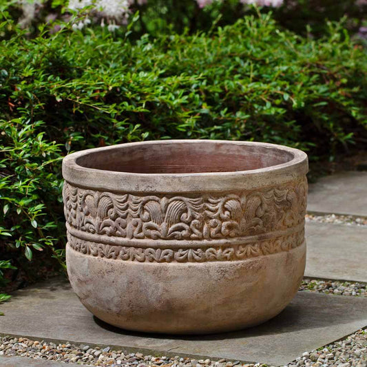 Campania International Quebrada Planter in Antico Terra Cotta set of 3
