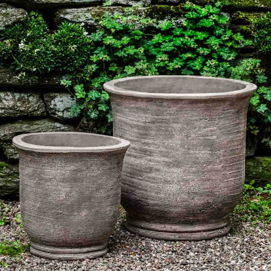 Campania International Sami Urn in Antico Terra Cotta set of 2