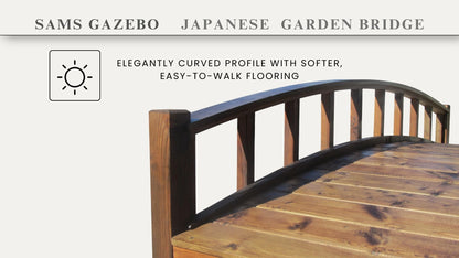 Japanese Wood Garden Bridge 8 ft.