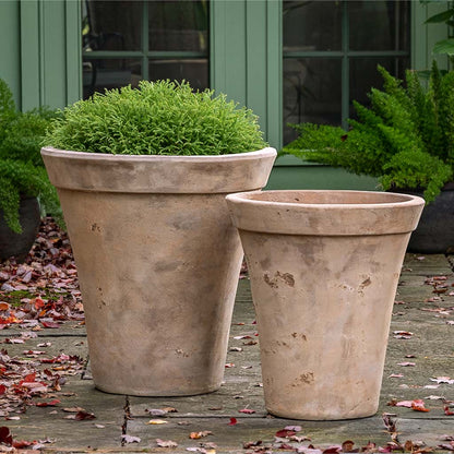 Campania International Usuki Planter in Antico Terra Cotta set of 2