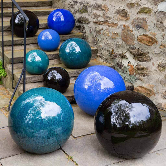 Glazed Sphere Garden Statue- Campania International