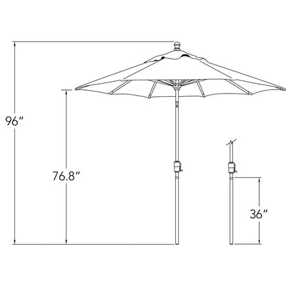 SimplyShades Catalina 7.5' Octagonal Push Button Tilt Umbrella