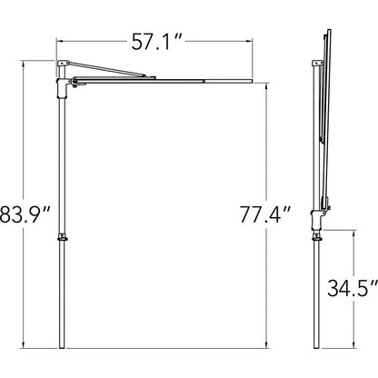 SimplyShades Amelia 9' Half Umbrella