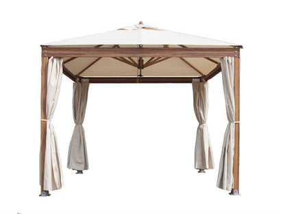 Bambrella Alize 10' Square Bamboo Pavilion- Pulley Lift, 3.75" x 3.75"