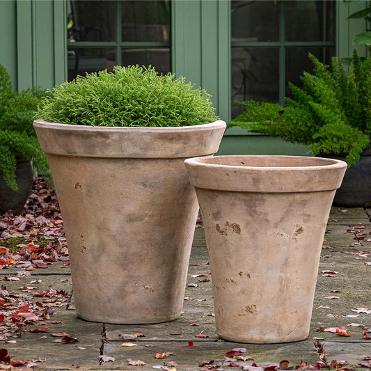 Campania Usuki Planter Nested Set of 2 | Glazed & Terra Cotta