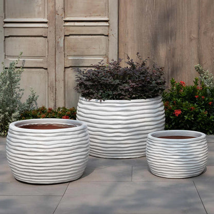 Campania Montauk Planter Nested Set of 3 | Glazed Collection