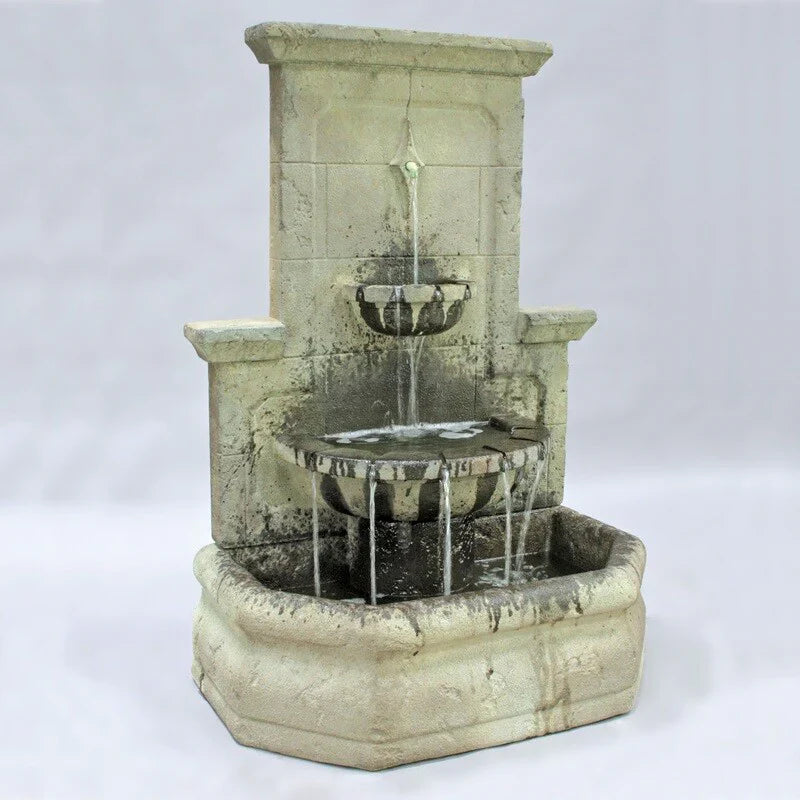 Fiore Stone Augustine Wall Fountain in Cast Stone