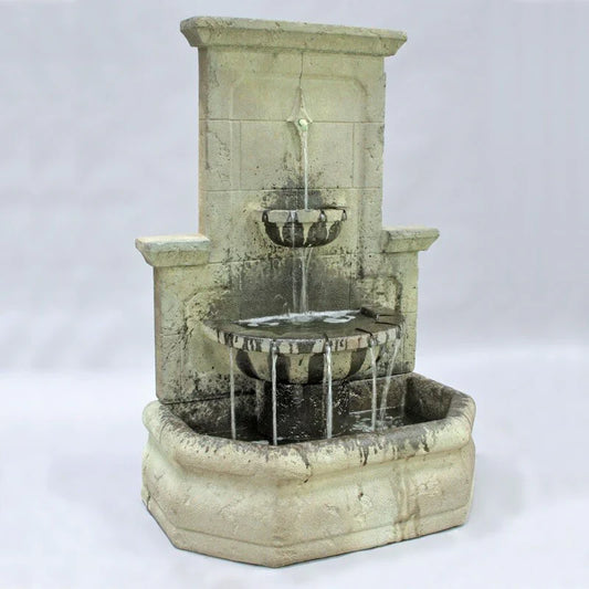 Fiore Stone Augustine Wall Fountain in Cast Stone