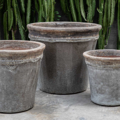 Campania Baia Planter Nested Set of 3 | Beachcomber Glazed Collection