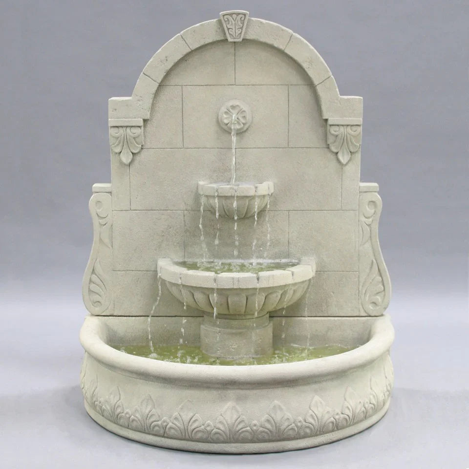 Fiore Stone Bavarian Wall Fountain in Cast Stone
