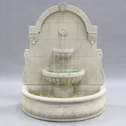 Fiore Stone Bavarian Wall Fountain in Cast Stone
