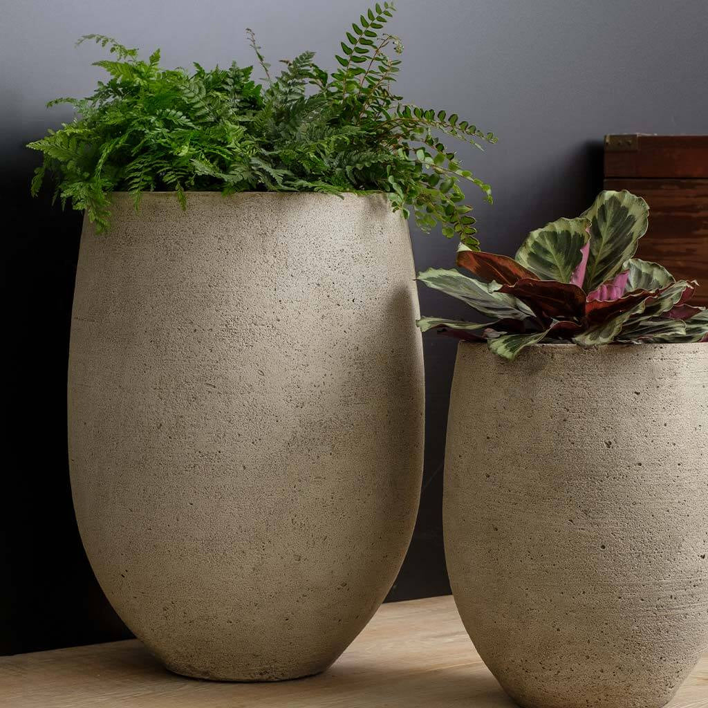 Campania  Bebel Tall Cast Stone Planter