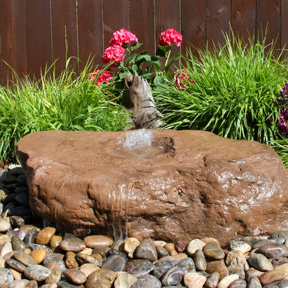 Blue Thumb Large Bird Bath GFRC Boulder Fountain - Complete Kit