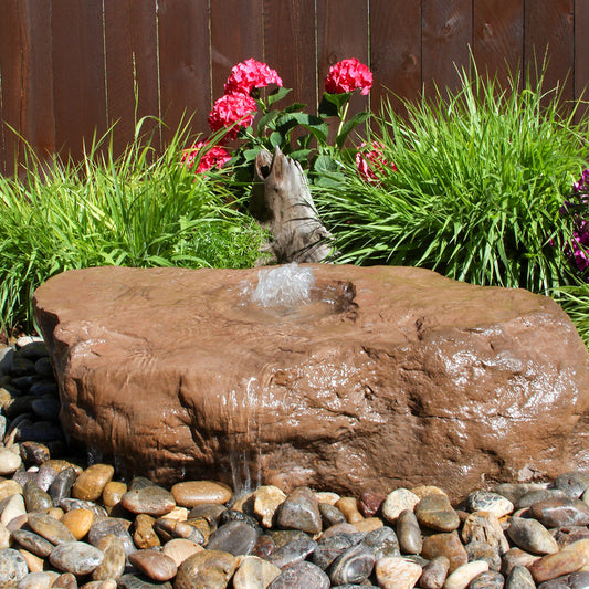 Blue Thumb Large Bird Bath GFRC Boulder Fountain - Complete Kit