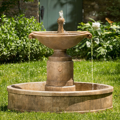 Borghese Garden Water Fountain with Basin Campania International
