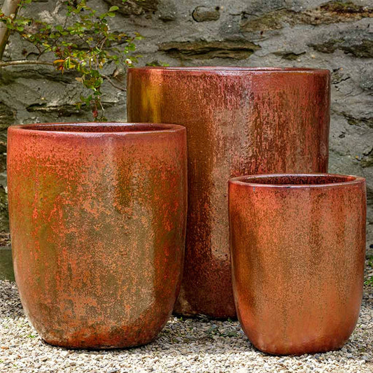 Campania Brantome Planter Nested Set of 3 | Glazed Collection
