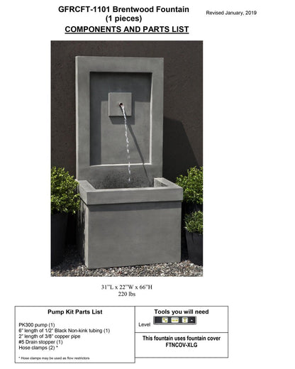 Campania International Brentwood Fountain