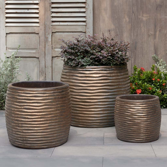 Campania Montauk Planter Tall  Nested Set of 3 | Glazed Collection