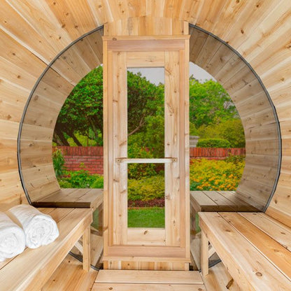 8 Person Panoramic Barrel Sauna - Tranquility