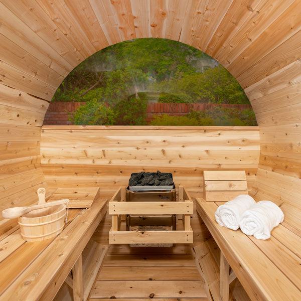 8 Person Panoramic Barrel Sauna - Tranquility