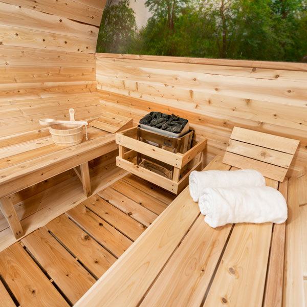 8 Person Panoramic Barrel Sauna - Tranquility