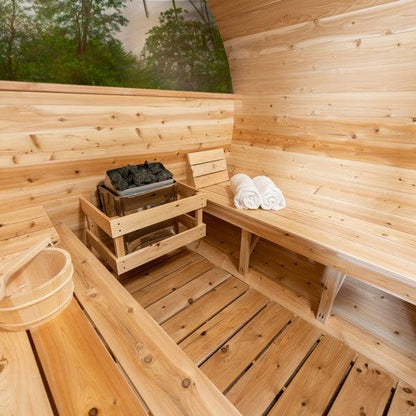 8 Person Panoramic Barrel Sauna - Tranquility