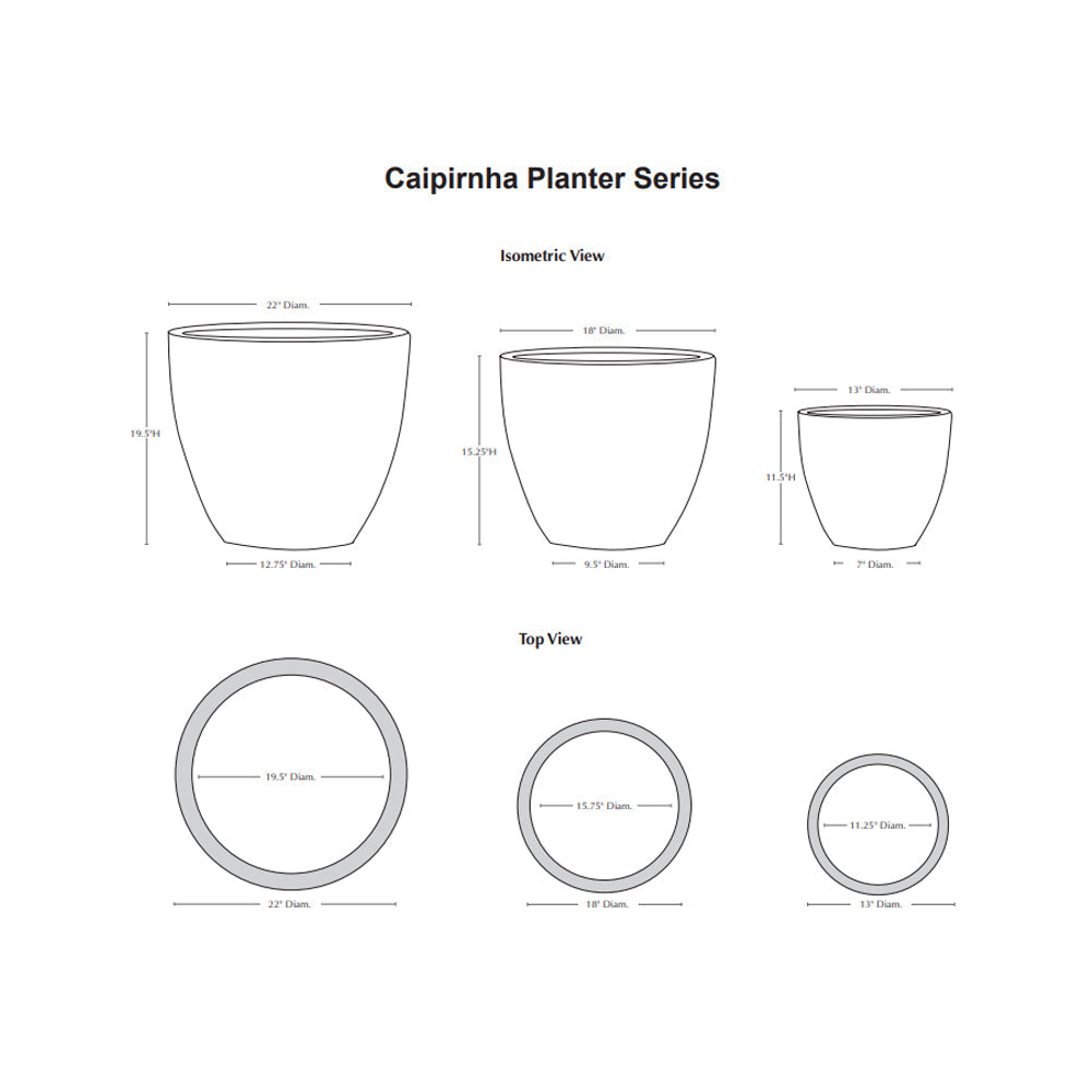 Campania Caipirinha Planter Nested Set of 3
