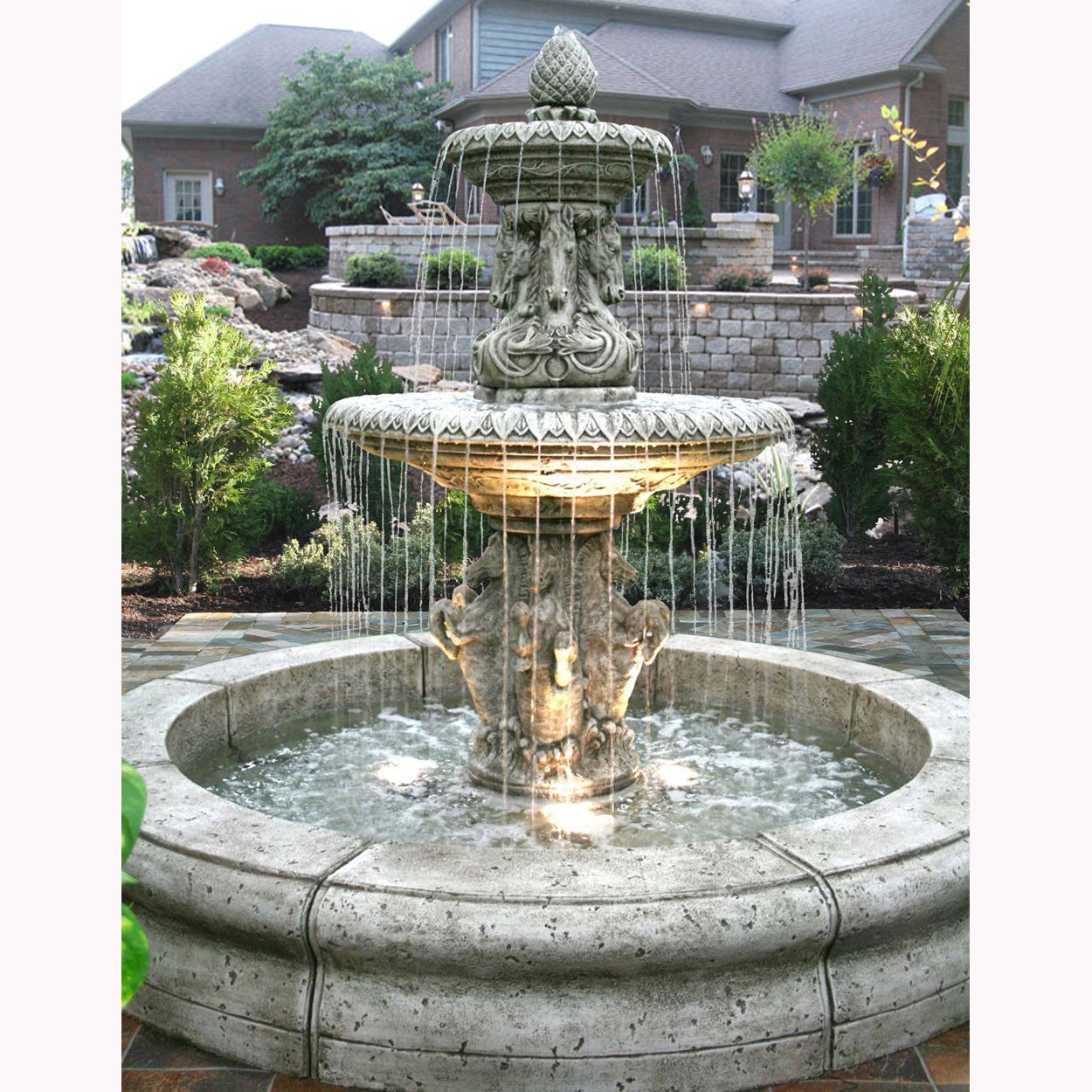 Fiore Stone Cavalli Outdoor Fountain