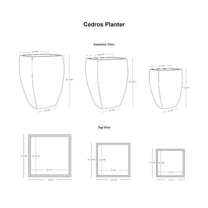 Campania Cedros Planter Nested  Set of 3 | Fiber Cement Collection