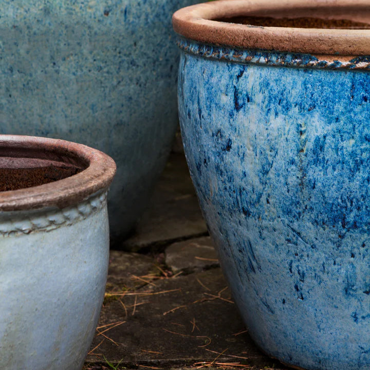 Campania Chandor Planter Set of 4 | Glazed Terra Cotta