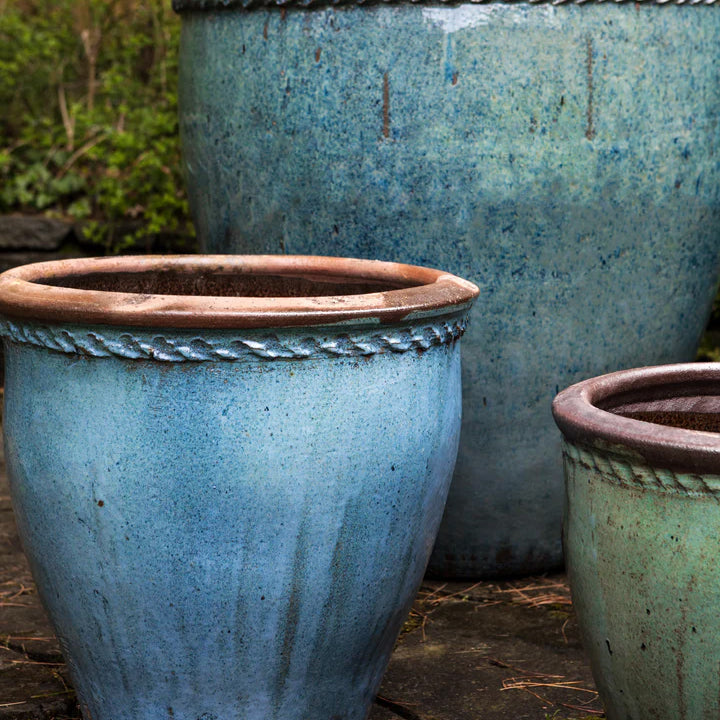 Campania Chandor Planter Set of 4 | Glazed Terra Cotta