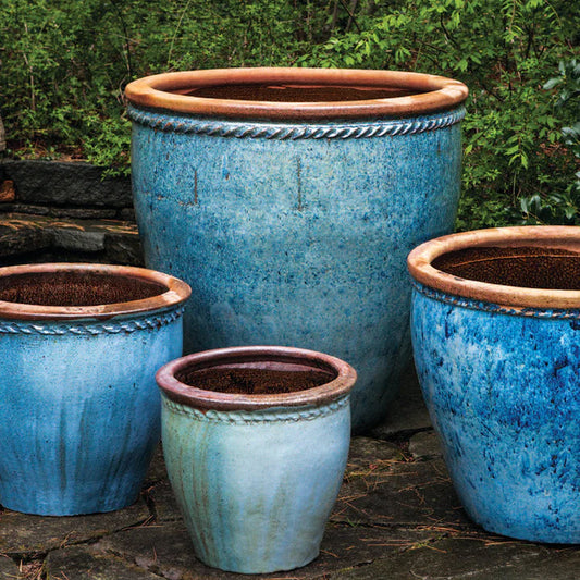 Campania Chandor Planter Set of 4 | Glazed Terra Cotta