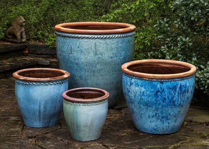 Campania Chandor Planter Set of 4 | Glazed Terra Cotta
