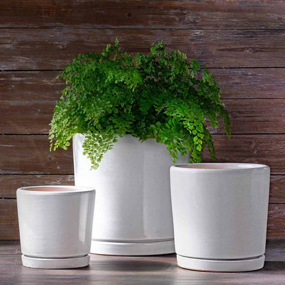 Campania I/O 2 Cylinder Planter Set of 3 | Glazed Terra Cotta