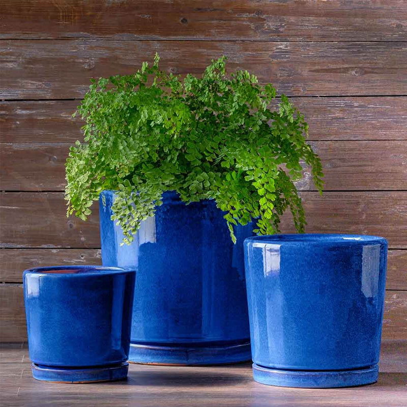 Campania I/O 2 Cylinder Planter Set of 3 | Glazed Terra Cotta