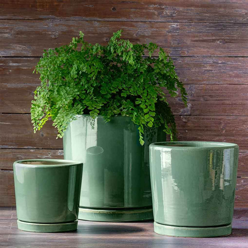 Campania I/O 2 Cylinder Planter Set of 3 | Glazed Terra Cotta