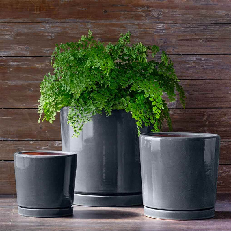 Campania I/O 2 Cylinder Planter Set of 3 | Glazed Terra Cotta
