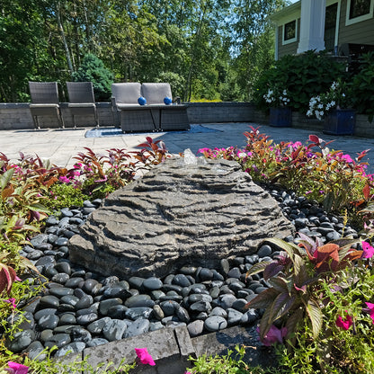 Blue Thumb Slate River Falls GFRC Boulder Fountain - Complete Kit