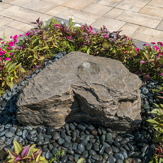 Blue Thumb Horseshoe Falls GFRC Boulder Fountain - Complete Kit